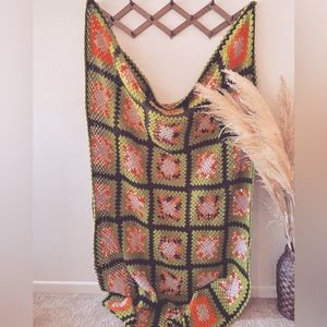 Ready to Ship Handmade Crochet Vintage 70’s Afghan